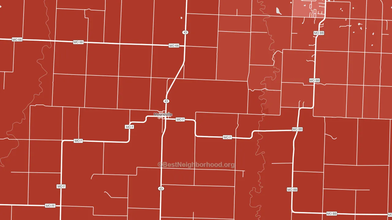 Moundville, MO block-group political-lean map