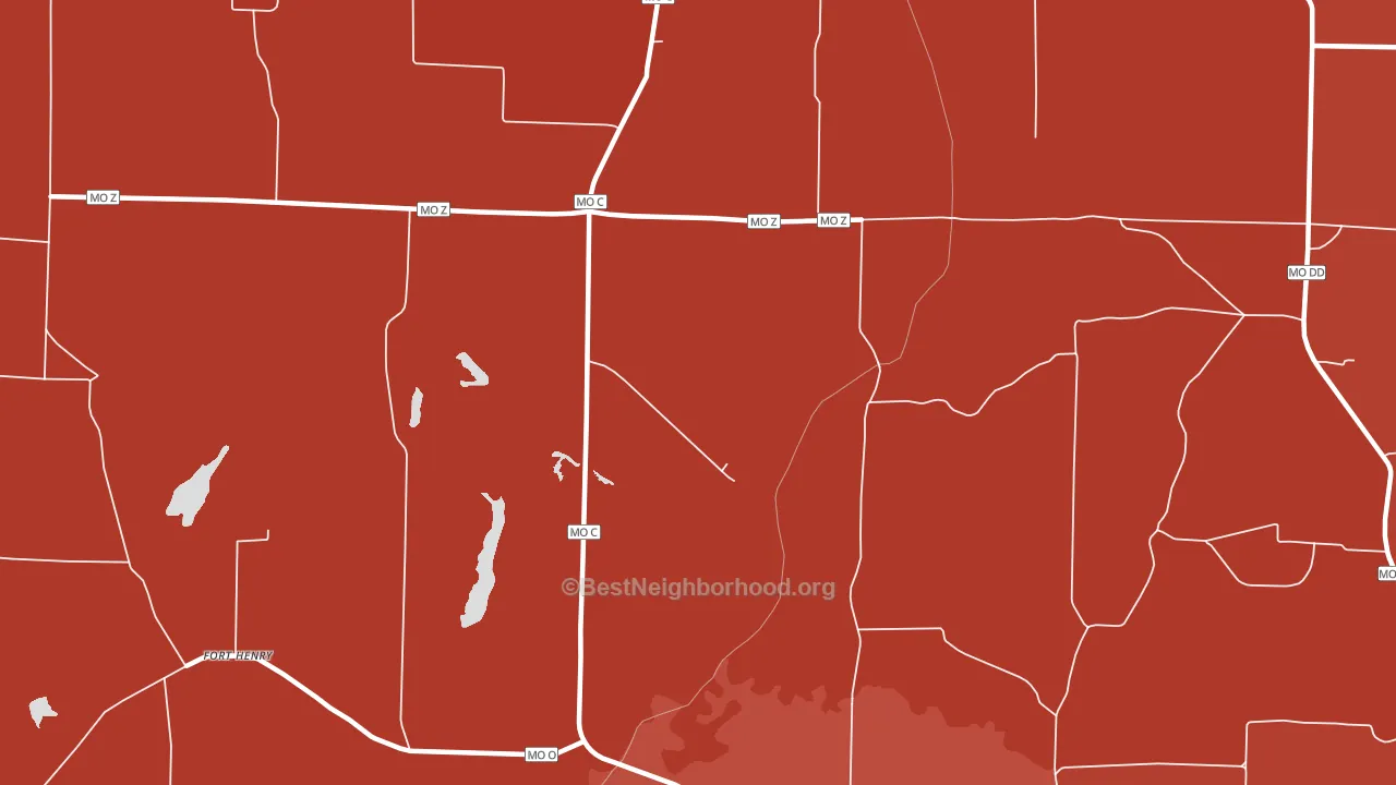 Mount Airy, MO block-group political-lean map