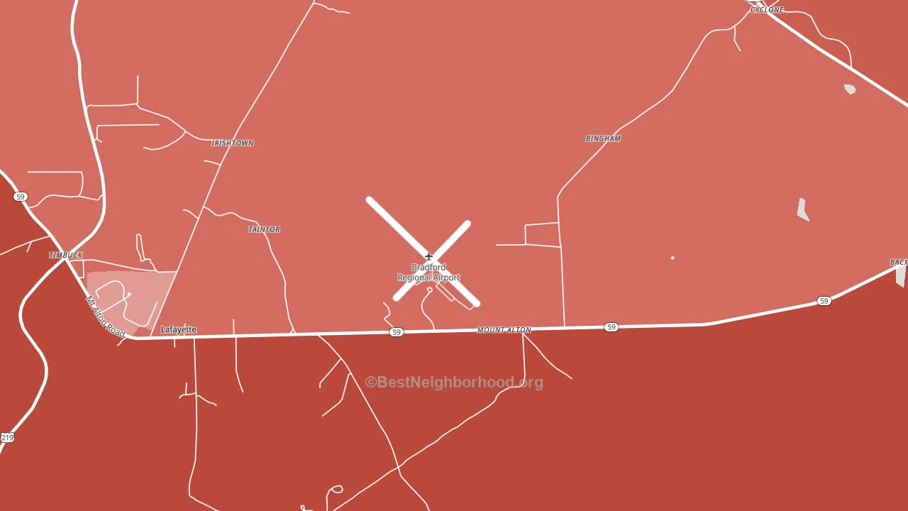 Mount Alton, PA block-group political-lean map