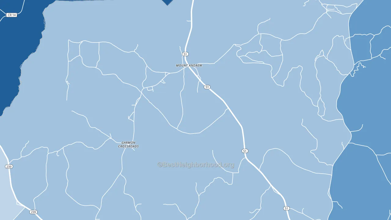 Mount Andrew, AL block-group political-lean map