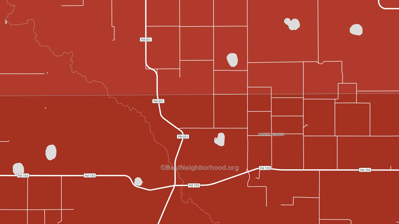 Mount Blanco, TX block-group political-lean map