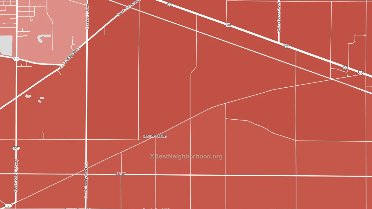 Mount Carmel, OH block-group political-lean map