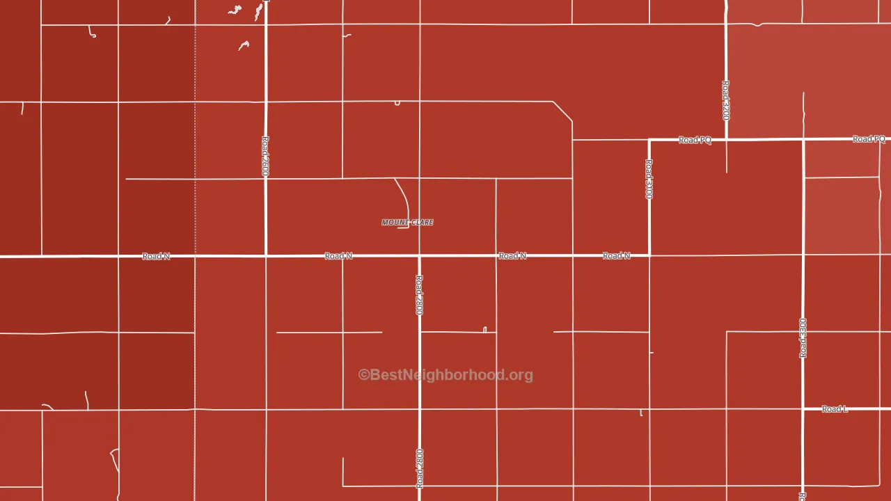 Mount Clare, NE block-group political-lean map