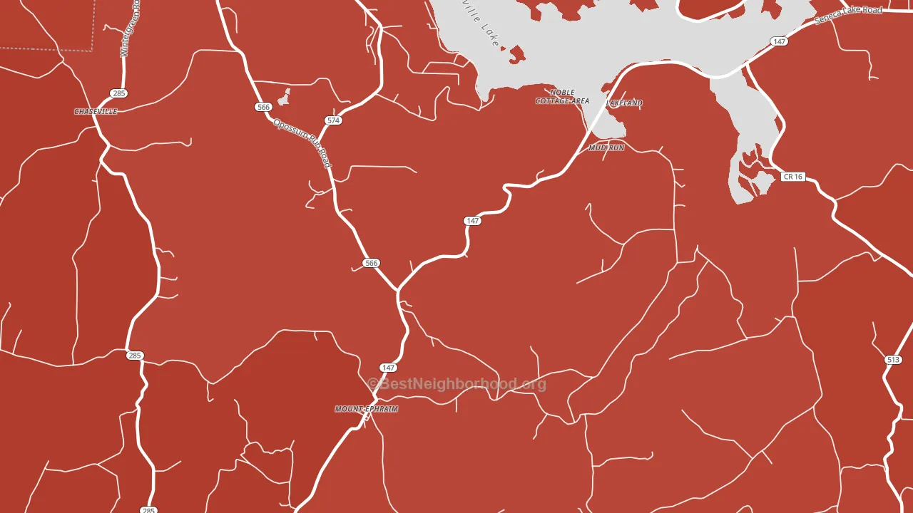 Mount Ephraim, OH block-group political-lean map