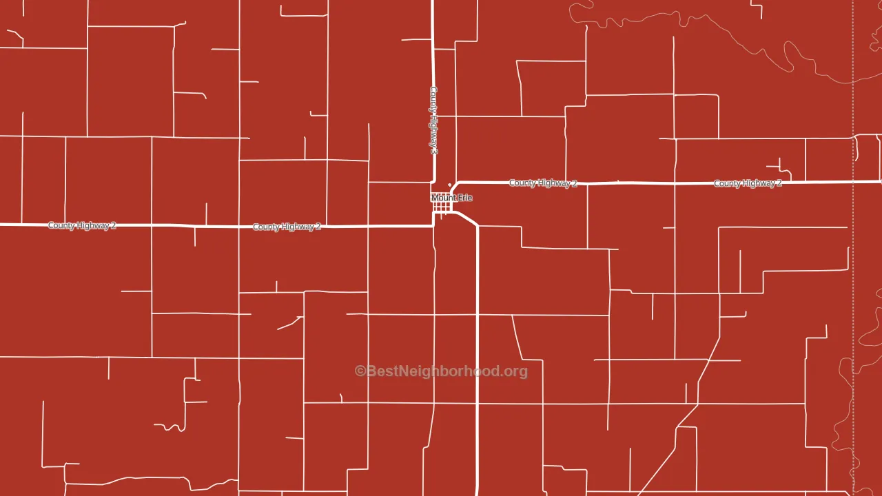 Mount Erie, IL block-group political-lean map