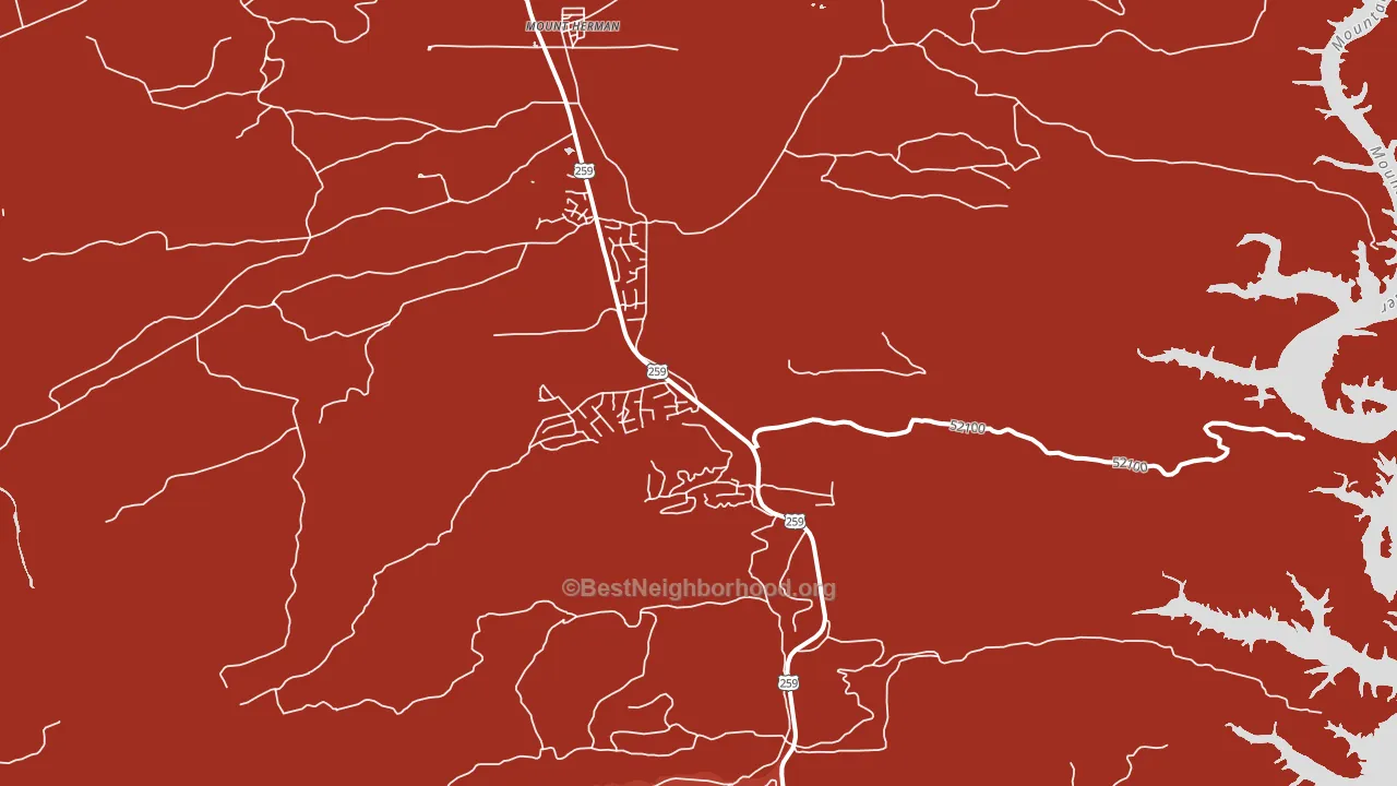 Mount Herman, OK block-group political-lean map