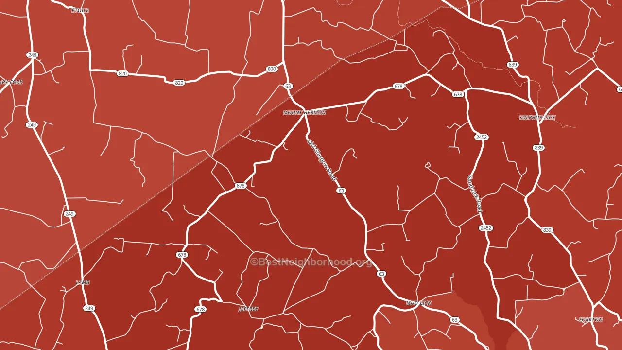 Mount Hermon, KY block-group political-lean map