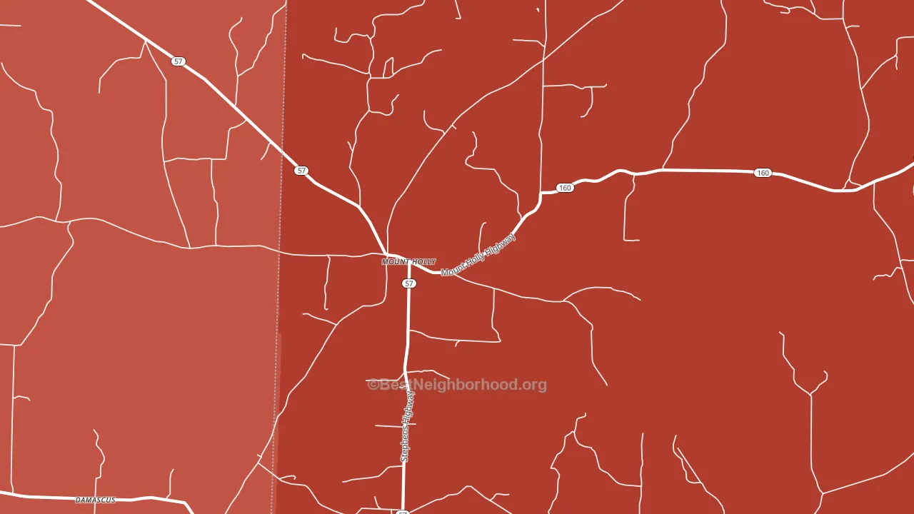 Mount Holly, AR block-group political-lean map
