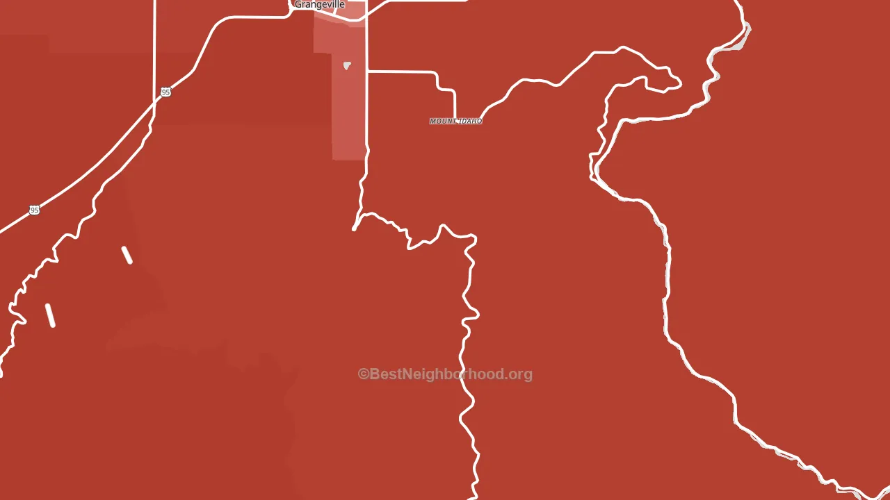 Mount Idaho, ID block-group political-lean map
