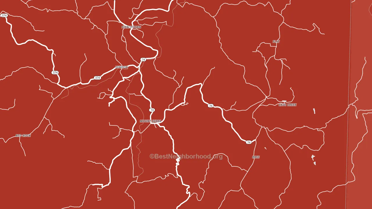Mount Judea, AR block-group political-lean map