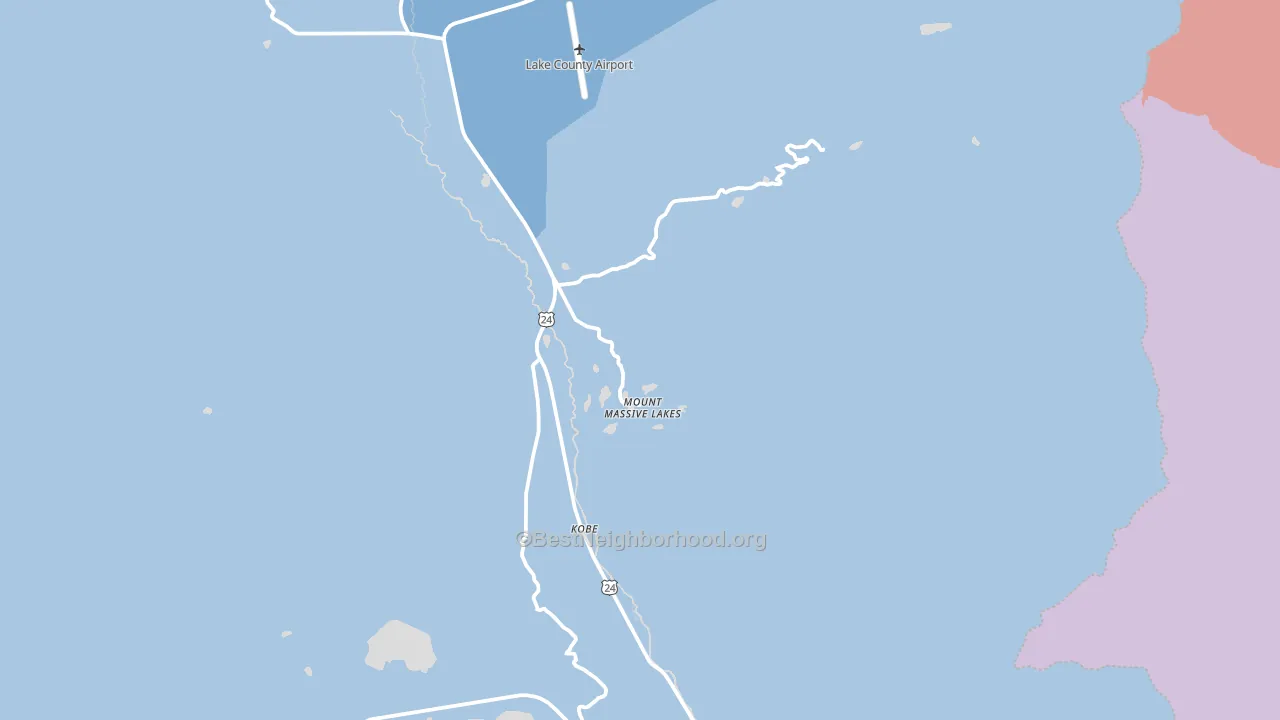 Mount Massive Lakes, CO block-group political-lean map