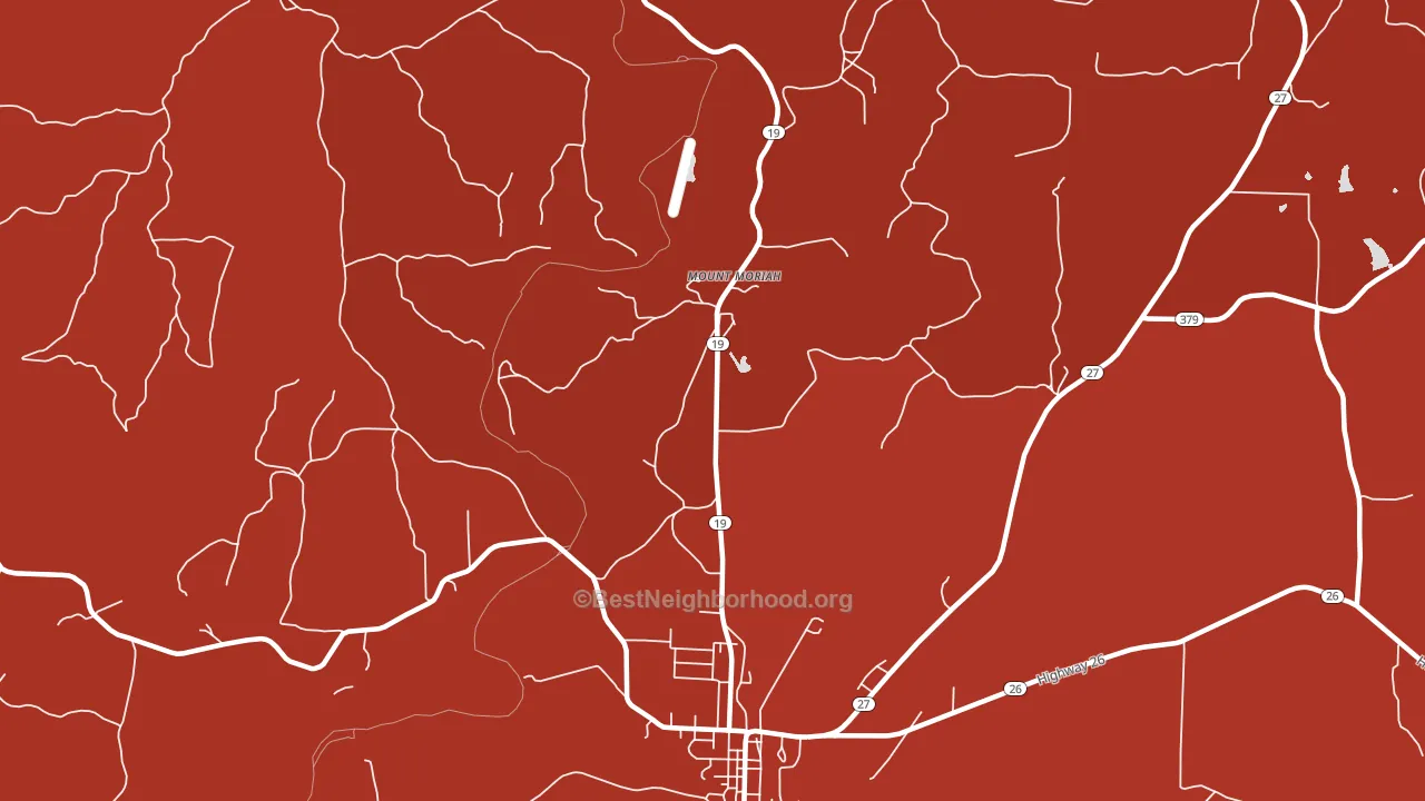 Mount Moriah, AR block-group political-lean map