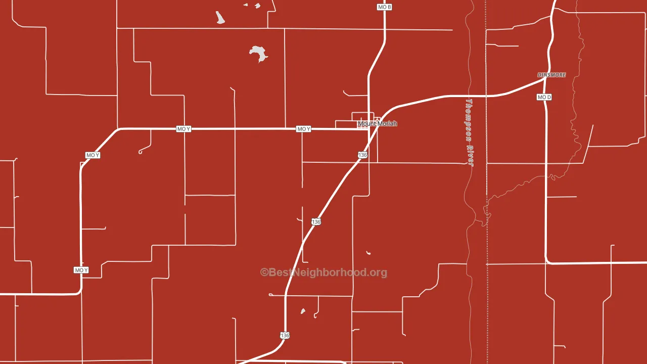 Mount Moriah, MO block-group political-lean map