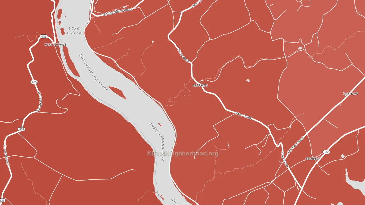 Mount Nebo, PA block-group political-lean map