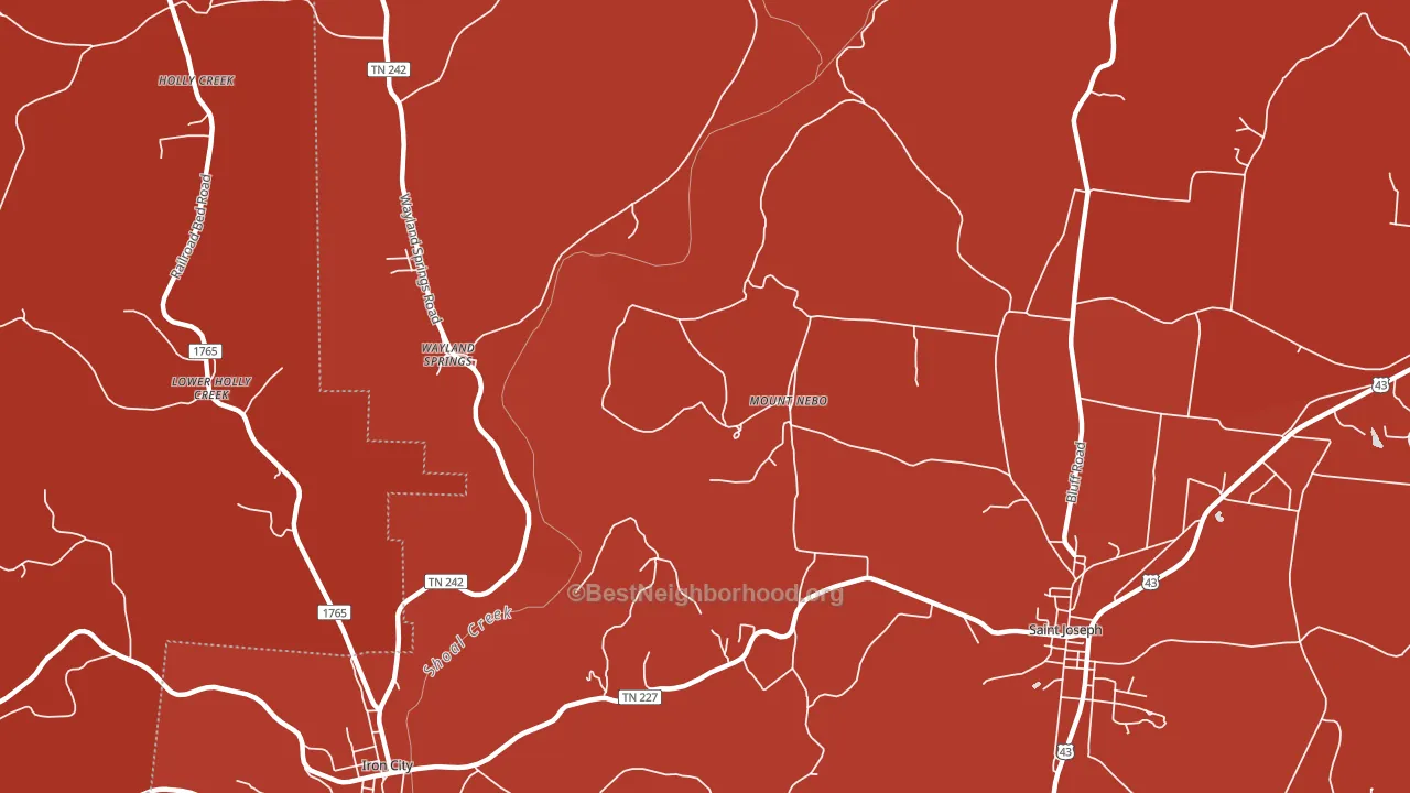Mount Nebo, TN block-group political-lean map