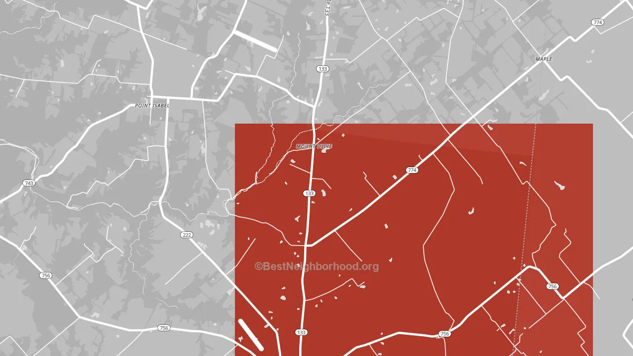 Mount Olive, OH block-group political-lean map