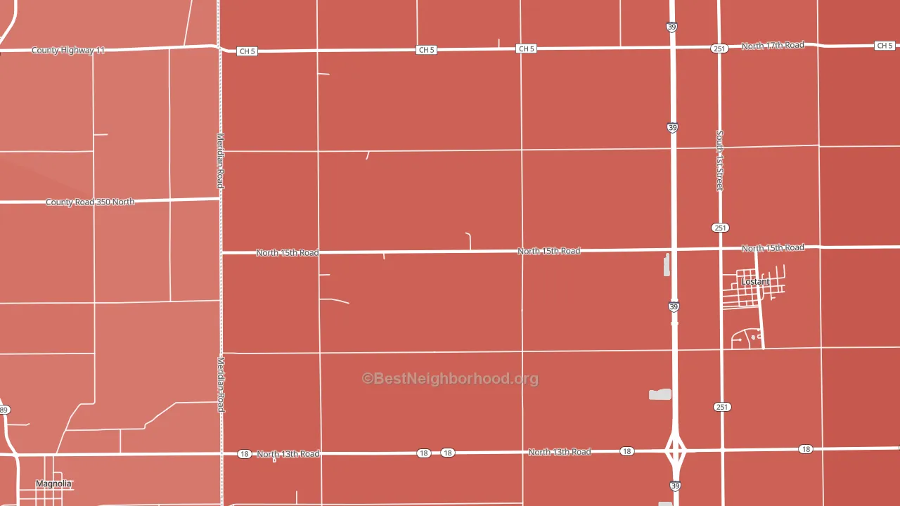 Mount Palatine, IL block-group political-lean map