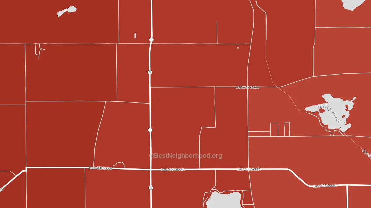 Mount Pisgah, IN block-group political-lean map