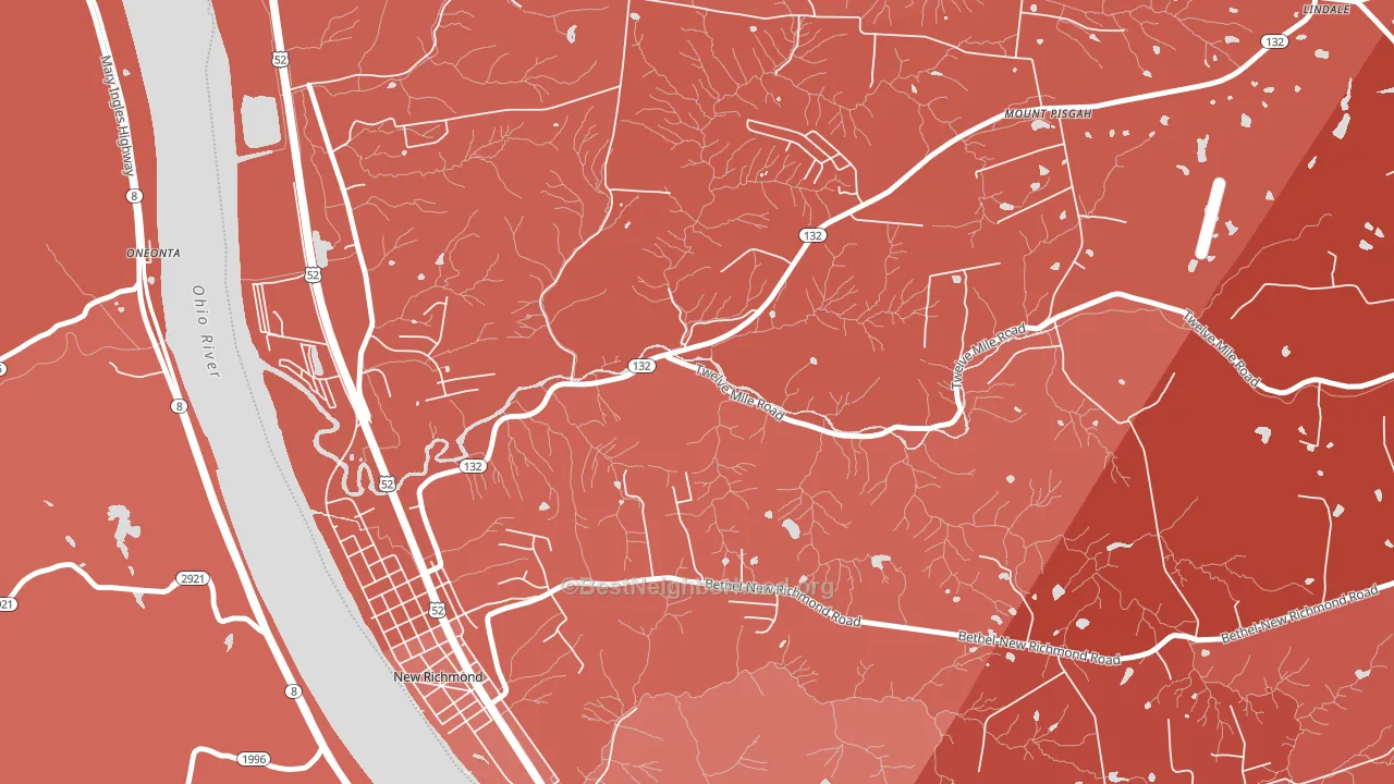 Mount Pisgah, OH block-group political-lean map