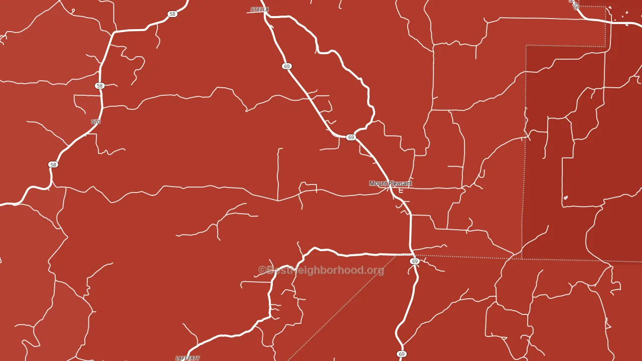 Mount Pleasant, AR block-group political-lean map
