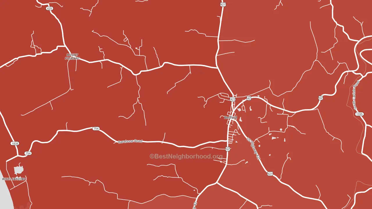 Mount Pleasant, KY block-group political-lean map