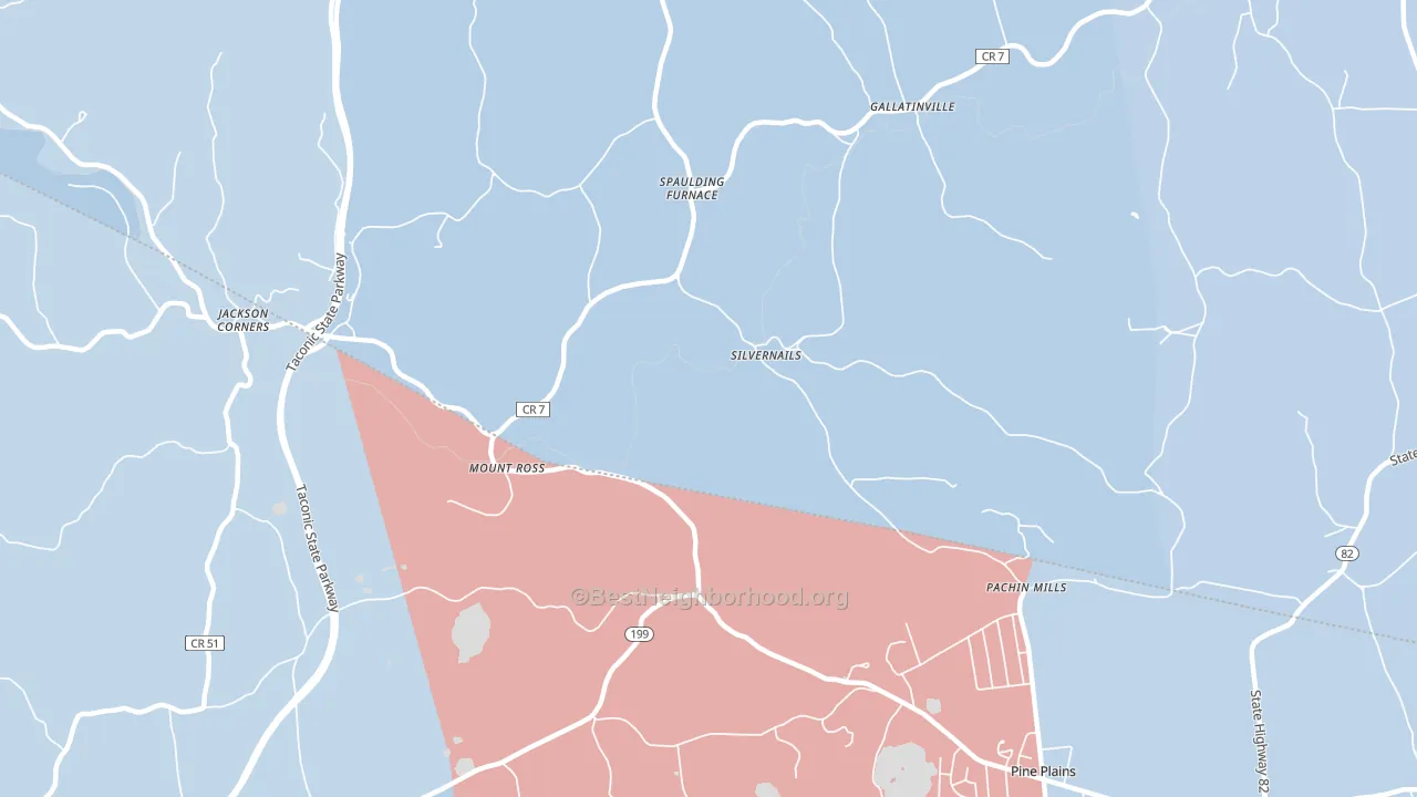 Mount Ross, NY block-group political-lean map