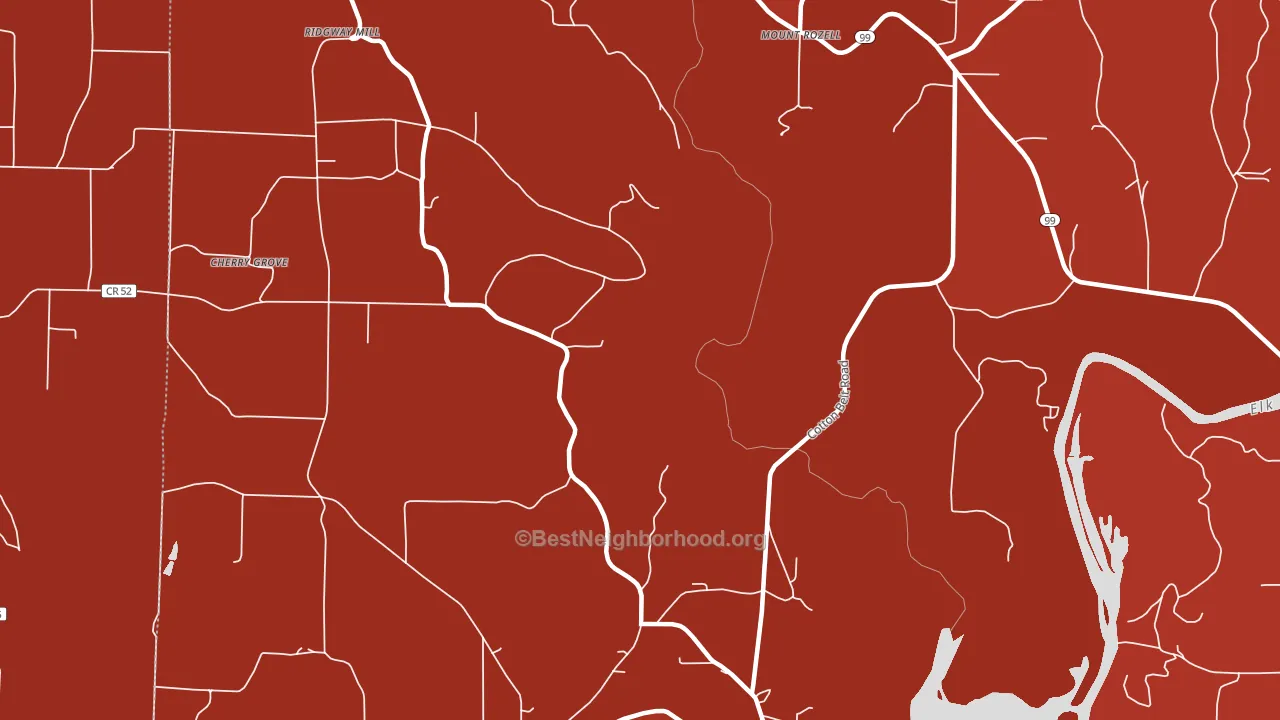 Mount Rozell, AL block-group political-lean map