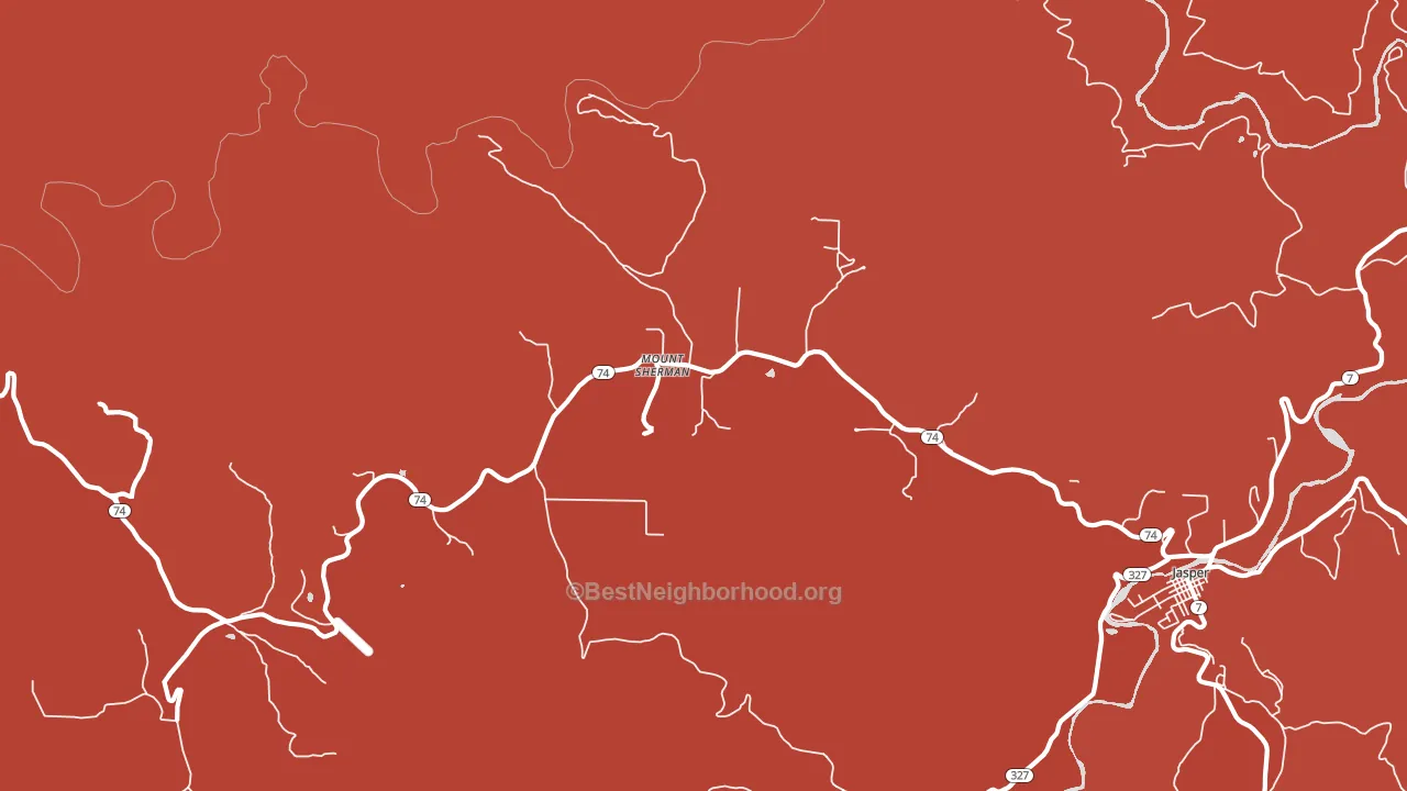 Mount Sherman, AR block-group political-lean map