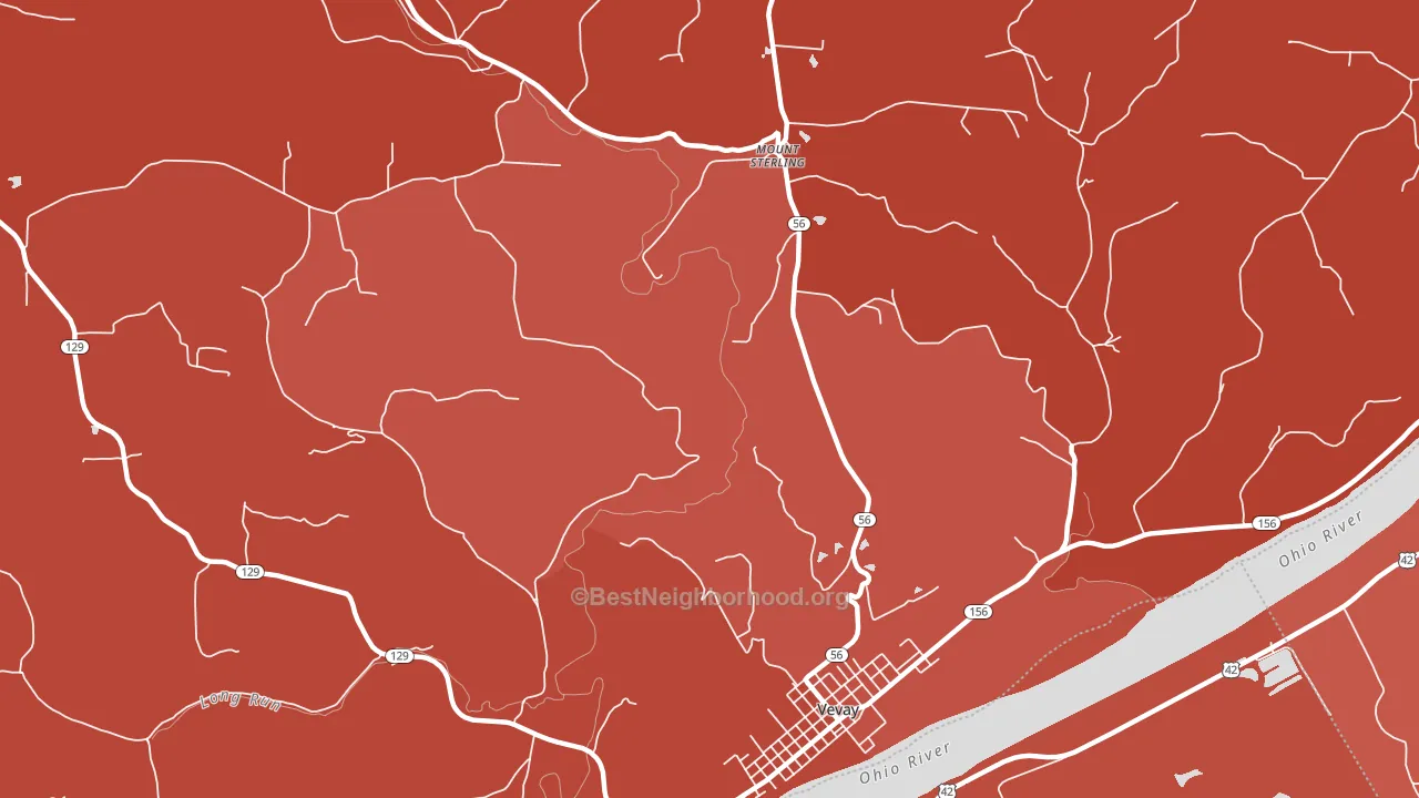 Mount Sterling, IN block-group political-lean map