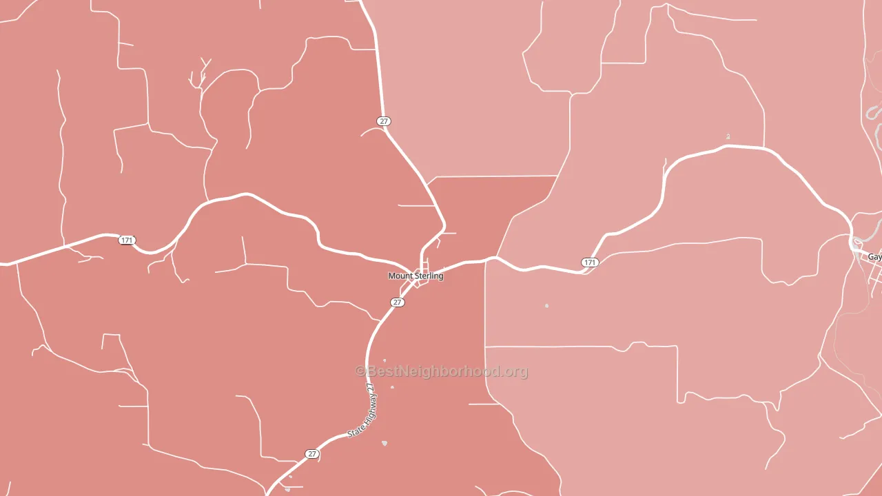 Mount Sterling, WI block-group political-lean map