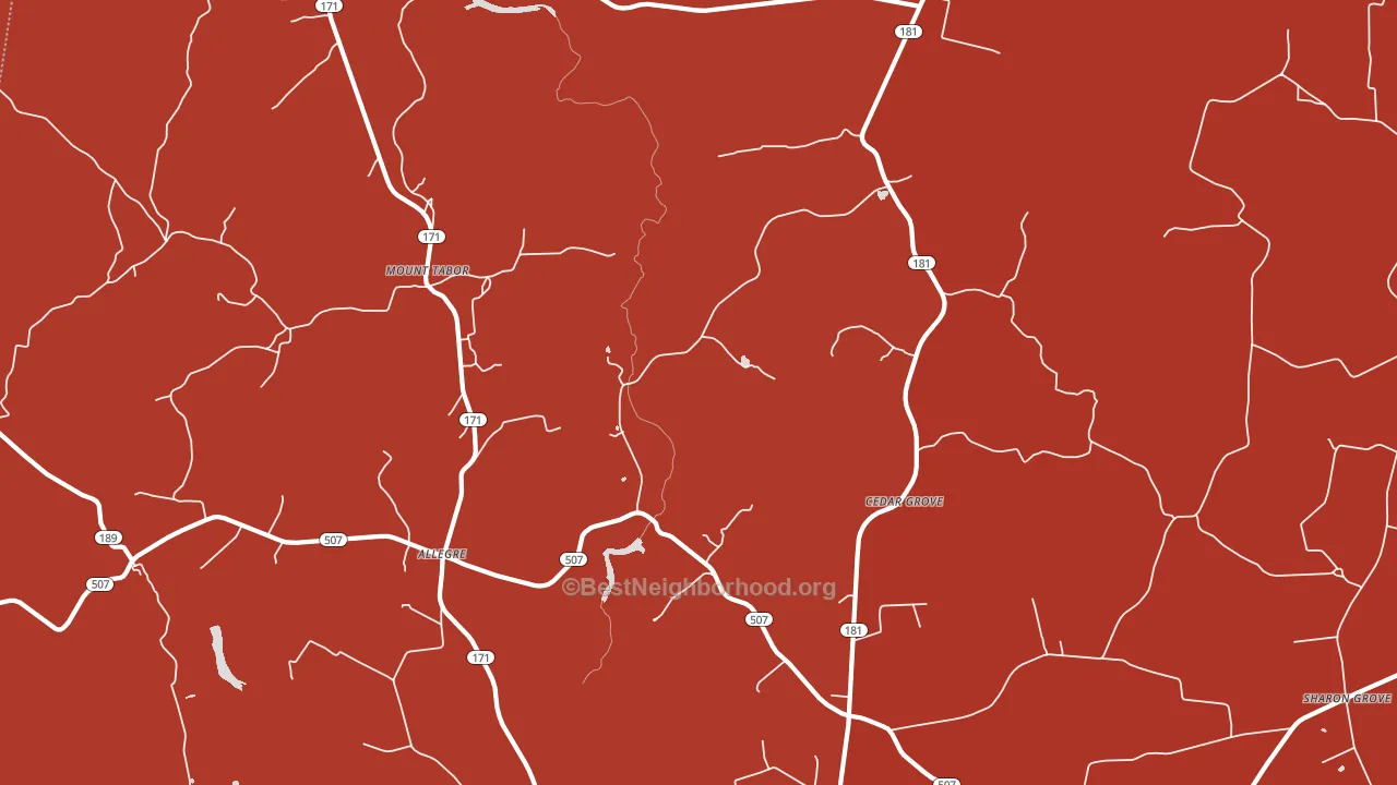 Mount Tabor, KY block-group political-lean map