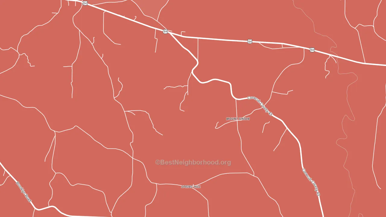 Mount Union, AL block-group political-lean map