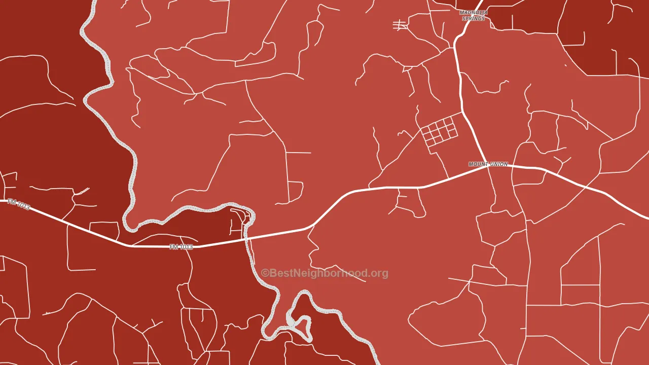 Mount Union, TX block-group political-lean map