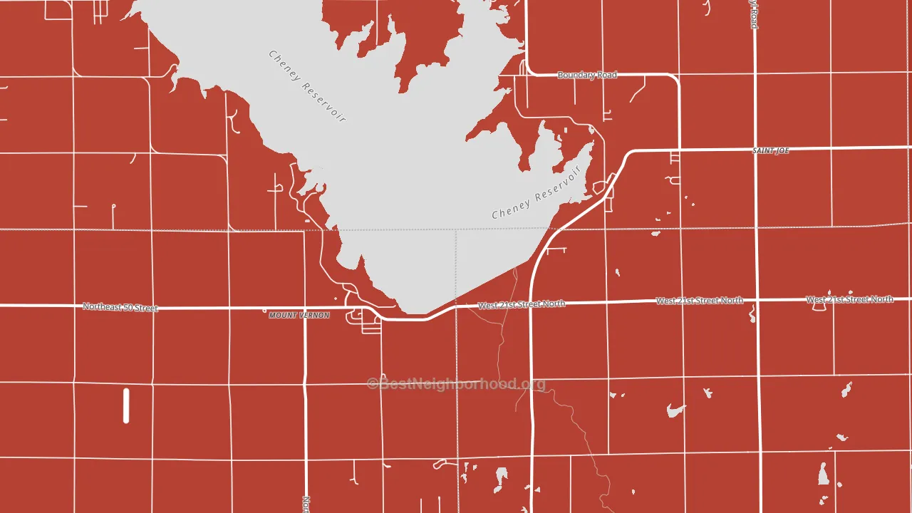 Mount Vernon, KS block-group political-lean map