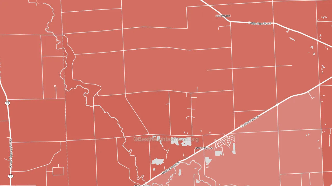 Mount Vernon, MI block-group political-lean map