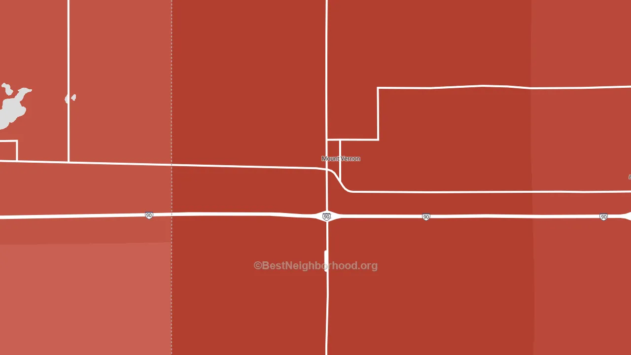 Mount Vernon, SD block-group political-lean map