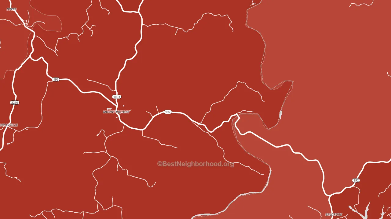 Mount Victory, KY block-group political-lean map
