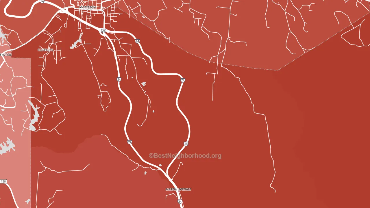 Mount View, TN block-group political-lean map