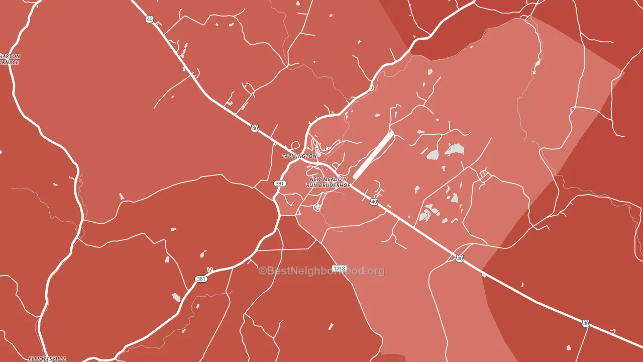 Mount Washington, PA block-group political-lean map