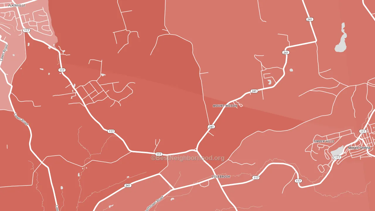Mount Wilson, PA block-group political-lean map