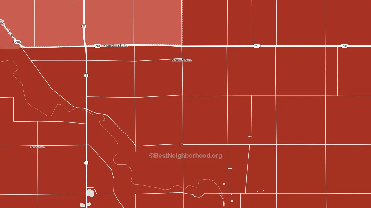 Mount Zion, IN block-group political-lean map