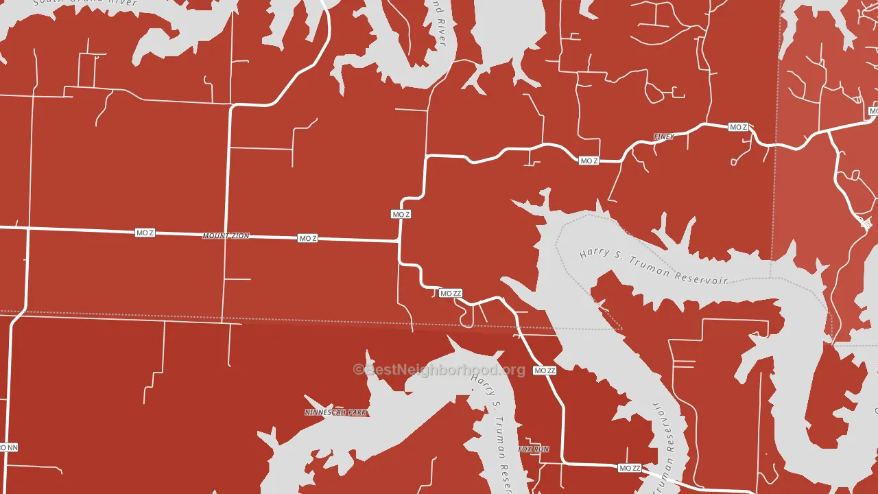Mount Zion, MO block-group political-lean map