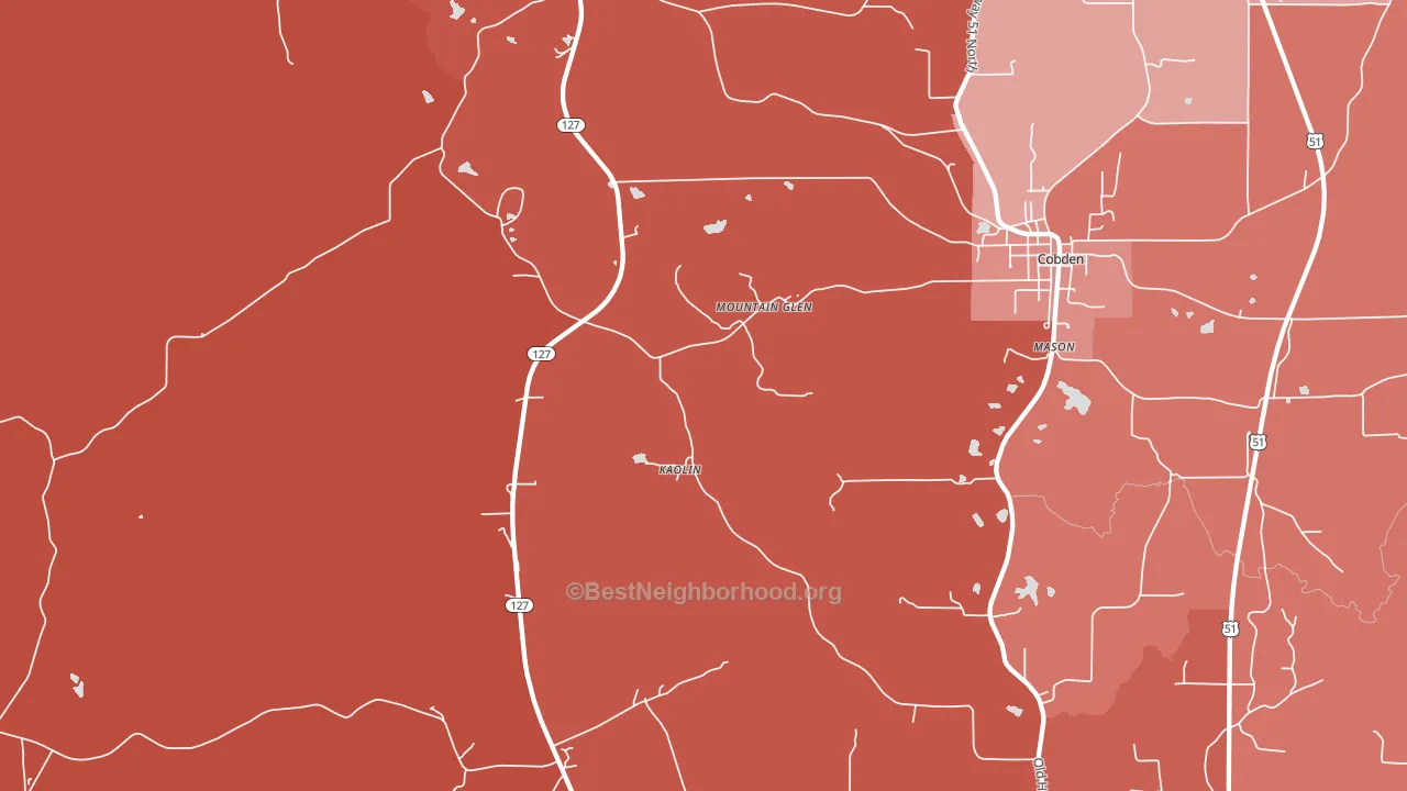 Mountain Glen, IL block-group political-lean map