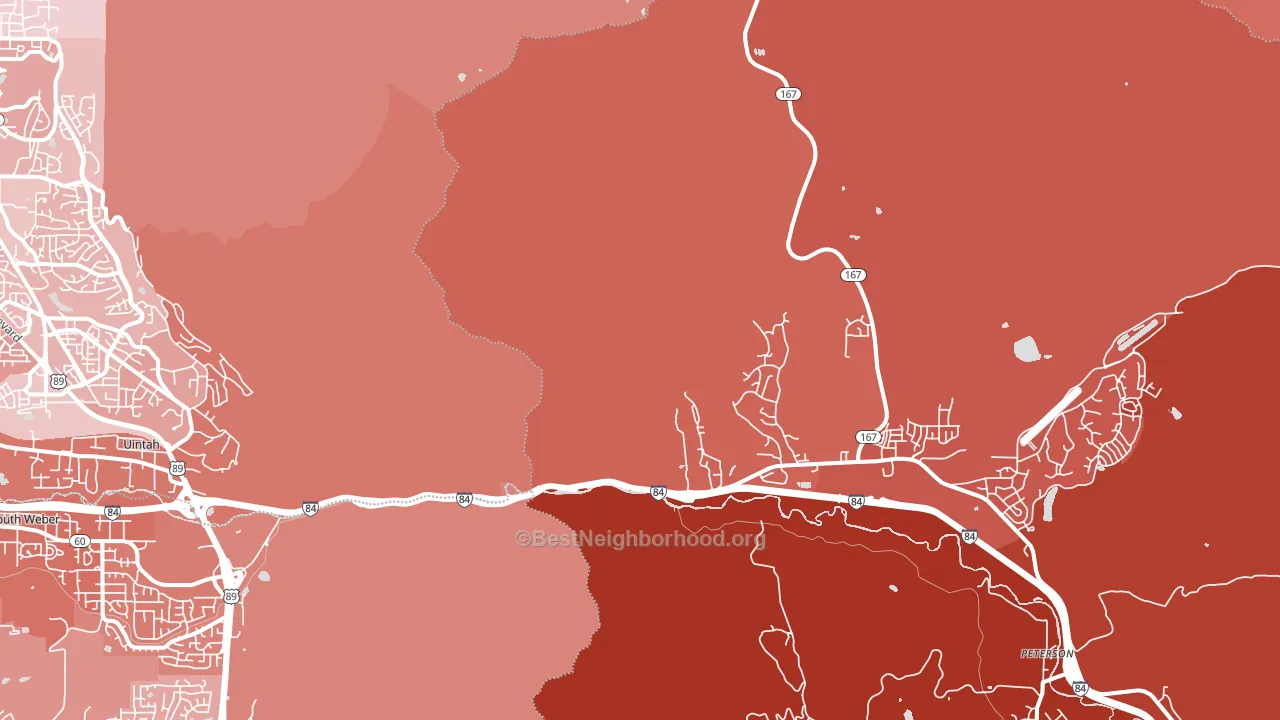 Mountain Green, UT block-group political-lean map