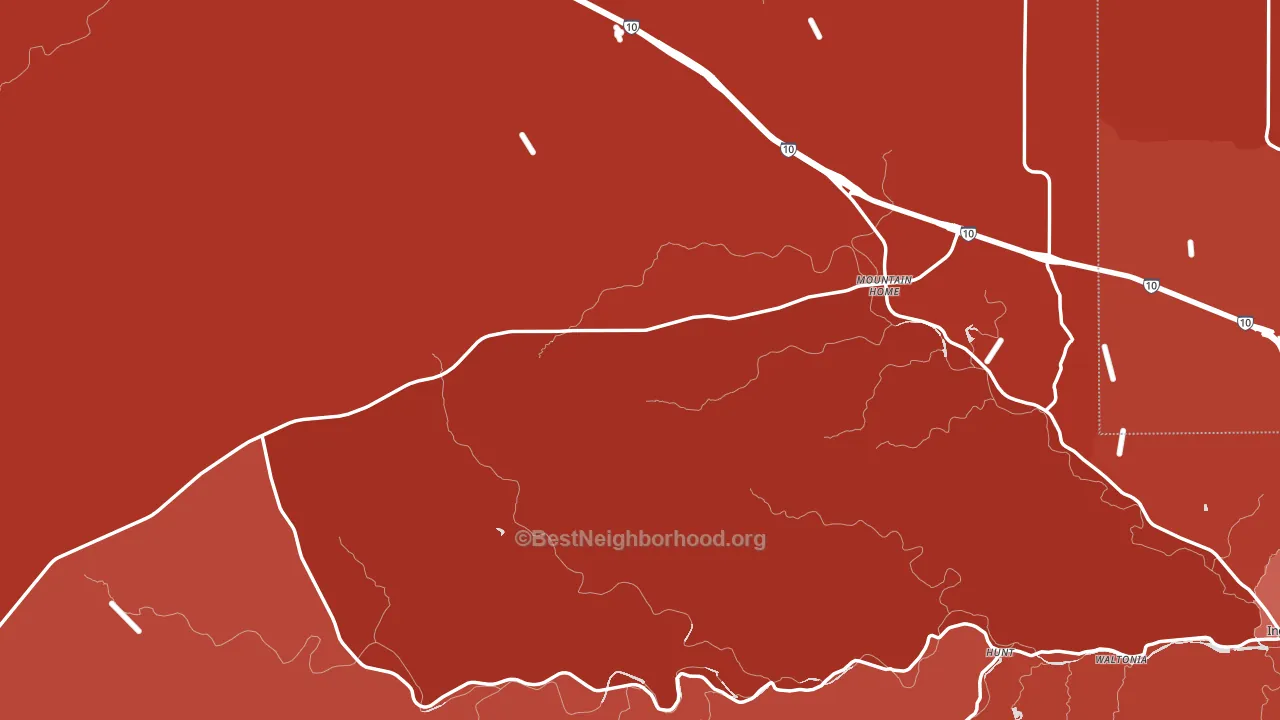 Mountain Home, TX block-group political-lean map