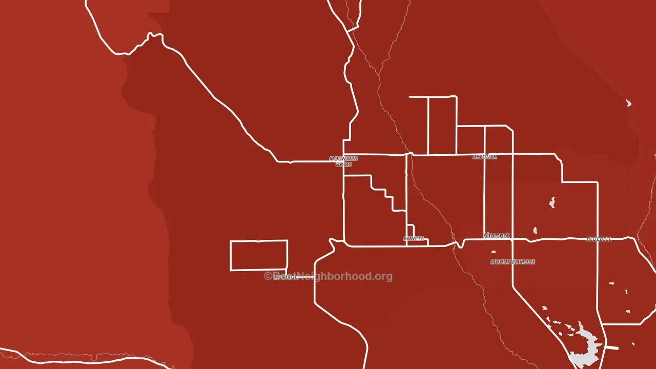 Mountain Home, UT block-group political-lean map