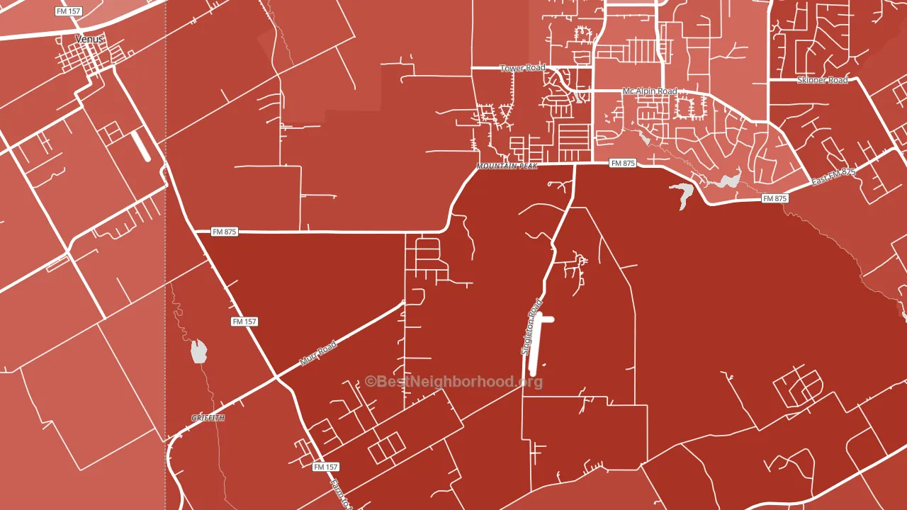 Mountain Peak, TX block-group political-lean map