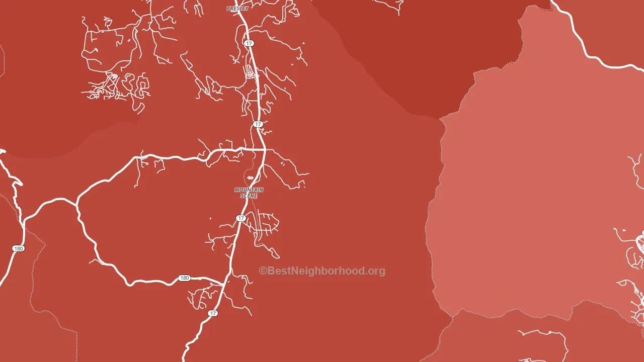 Mountain Scene, GA block-group political-lean map