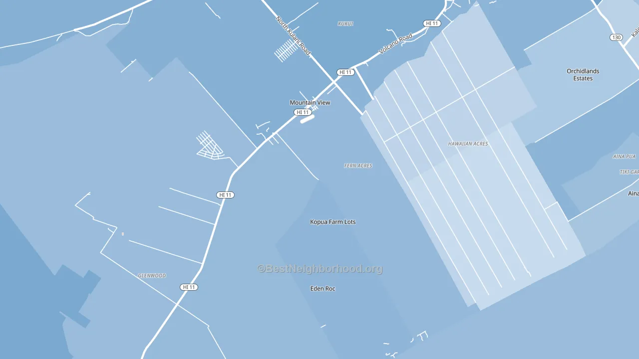 Mountain View, HI block-group political-lean map