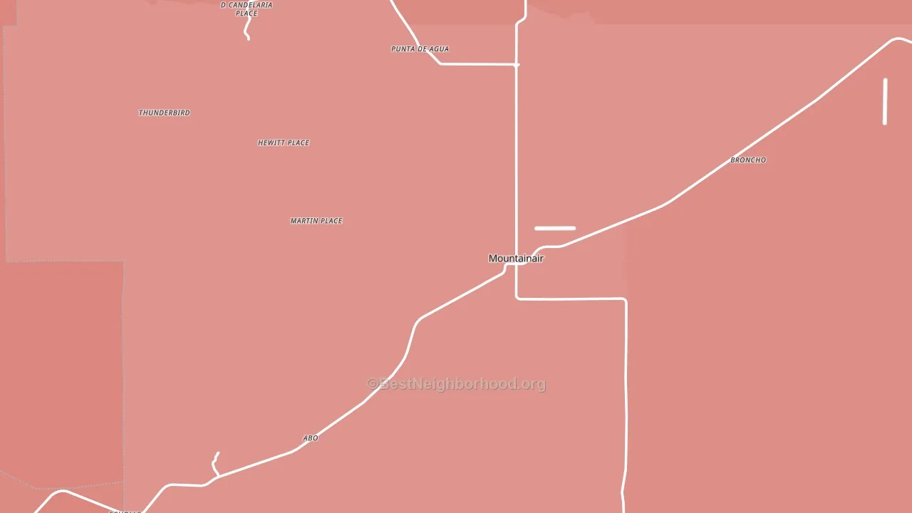Mountainair, NM block-group political-lean map